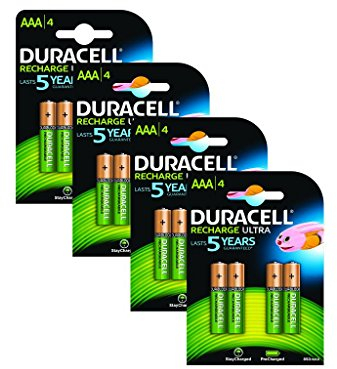 Duracell AAA Pre-Charged Rechargeable Batteries - Pack of 16