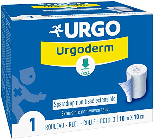 Urgo - Sparadrap avec papier protecteur - Fixation pansements/dispositifs - Extensible non tissé - 10m x 10cm