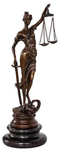 aubaho Statuette « Justitia » - en Bronze Style Antique Statue - 24cm