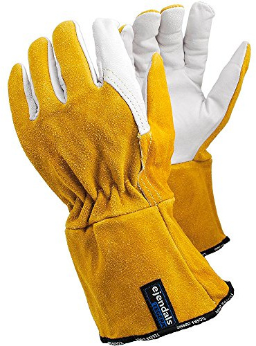 Ejendals Handschuh Tegera 118a für Schweißerarbeiten Größe 11, 1 Stück, gelb/weiß, 118A-11