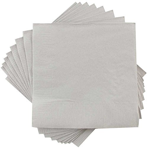 JAM PAPER Medium Servietten - 165 x 165 mm - Silber - 50/Packung