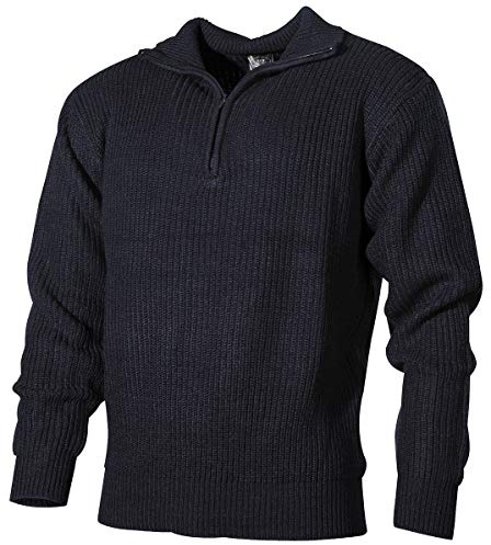 MFH Isländer Pullover, Troyer, blå, med dragkedja BLÅ 3XL