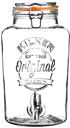 Kilner Clip Top Round Drinks Dispenser 5L, Single