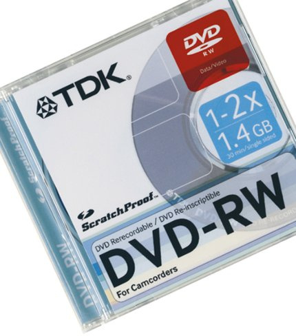 TDK DVD-RW 1.4GB 8 CM - Confezione da 1