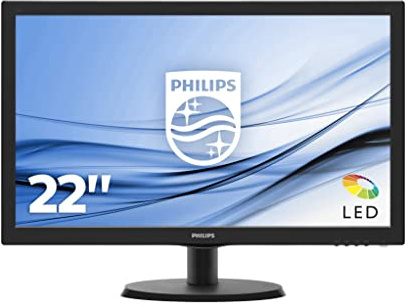 Philips 223V5LHSB2 - 22 Zoll FHD Monitor, FlickerFree (1920x1080, 60 Hz, VGA, HDMI) schwarz