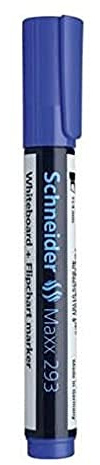Schneider 290-Pennarelli neri per lavagna bianca e lavagna a fogli mobili, confezione da 1, colore blu