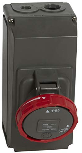 Prise saillie simple fixe Hypra 63A - 3P+N+T - 380V~ à 415V~ - IP66/67-55