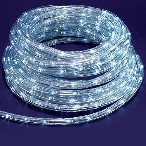 Tubo Luminoso a LED per Natale luci natalizie per Esterno e Interno impermeabile 30 metri 720 led luce BIANCO FREDDO con controller per 8 Giochi di Luce