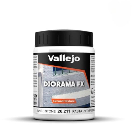 Vallejo Diorama FX Pintura Acrílica Texturas de Piedra Acado Realista, 200ml. Para Simular Texturas de Terreno, Tierra, Nieve, Agua y Barro para Maquetas para Modelismo