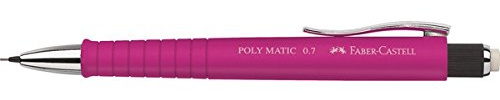 Faber-Castell Poly MATIC - Portamine a pressione, confezione risparmio da 2, colore: Rosa