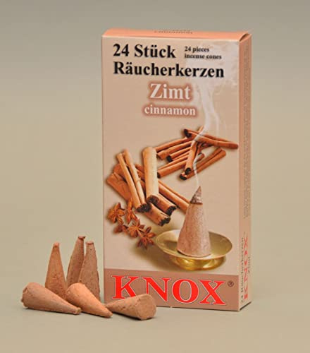 Knox Cinnamon Scent German Incense Cones Made in Germany for Christmas Smokers