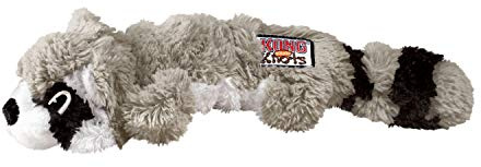 KONG – Scrunch Knots Raccoon – Innere Geknotete Seile und Minimale Füllung für Weniger Unordnung – Für Mittelgroße/Große Hunde