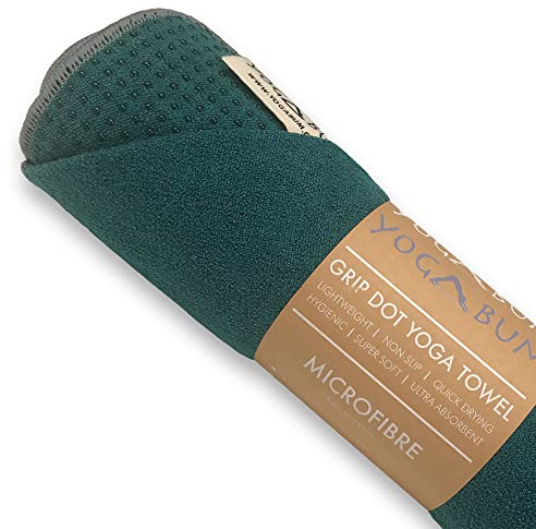 Yogabum Collection Classique Antidérapante Serviettes de Tapis de Yoga (Dark Teal, 62cm x 183cm)