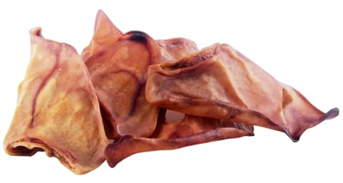 Topdog XL Schweineohren Hunde 50 Stück - Ganze getrocknete Schweineohren für Hunde ohne fettige Muschel - 100% natürlich aus Deutschland - Langanhaltender Kauspaß mit Genuss und Pflege