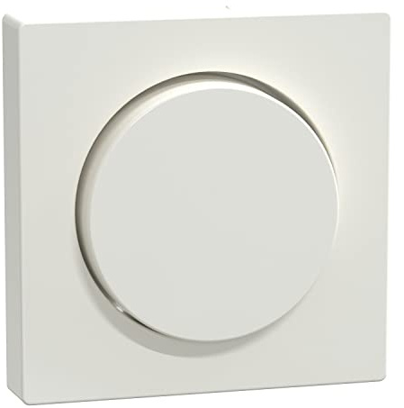 Schneider Electric Merten MEG5250-0319 - Piastra centrale con manopola girevole, dimmer girevole, inserto dimmer girevole, bianco polare lucido, sistema M, prodotto in Germania