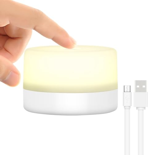 RTSU Bedside Lamp, Dimmable Touch Tap Light, Kids Children Adult LED Nightlight, Table Desk Atmosphere Decorative Mood Light Lamp, Bedroom Living Room Baby Nursery Night Light