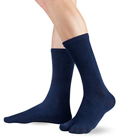 KNITIDO Traditionals Tabi | Chaussettes mi-mollet avec gros orteil séparé, pointure:39-42, Couleur:navy (006)