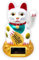 Starlet24® Winkende Glückskatze Winkekatze Lucky Cat Maneki-Neko Winkende Japanische Maneki-Neko (Weiss mit Solarzellen, 12cm)