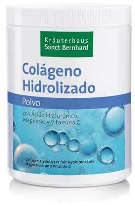 Colágeno hidrolizado con magnesio, ácido hialurónico y vitamina C – Para huesos, articulaciones, piel y cartílagos – Contribuye a la formación y mantenimiento del colágeno | 630 g en polvo