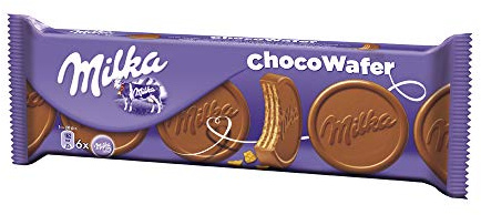 Milka Gaufrette enorobée de chocolat au lait du pays alpin et fourrée goût chocolat - Le paquet de 180g