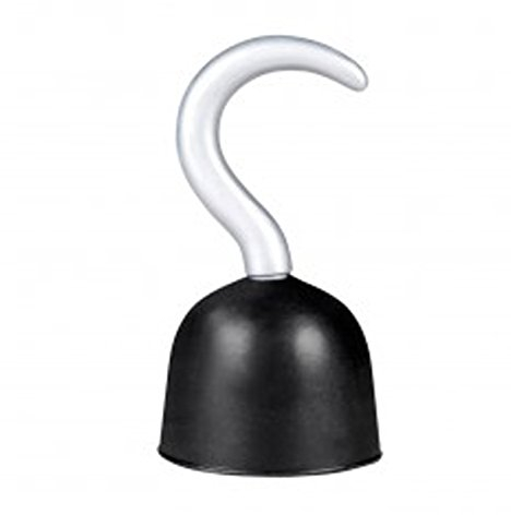 Boland 74306 - Piratenhaken, Größe 19 x 9 cm, Schwarz-Silber, Kunststoff, Mittelalter, Freibeuter, Seefahrer, Karneval, Halloween, Mottoparty