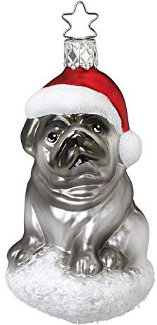 Inge Glas Christbaumschmuck Hund Mops