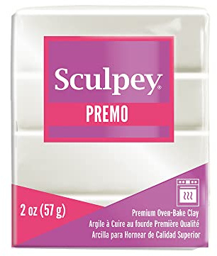 Sculpey Polyform Premo! Sculpey Polymer-Ton, 57 ml FBA_P3900-5101 Pearl c1