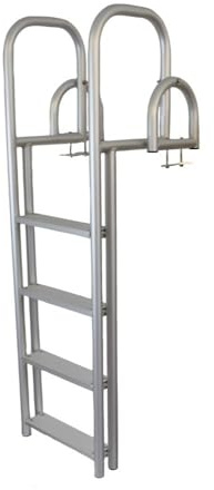 4 Step Aluminum Heavy Duty Dock Ladder with Flip Up