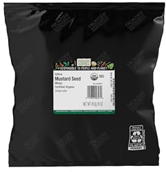 Frontier Co-op Organic Whole Yellow Mustard Seed, 1-pound Bulk Bag, Mild Spiciness for Soup, Pickling and More Kosher