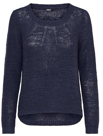 Only Onlgeena Xo L/S Pullover Knt Noos, Azul (Navy Blazer), L para Mujer