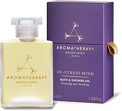 Aromatherapy Associates Bade- und Duschöl, Luxus-Spa, natürliches Bad, Badeöl, vegan, tierversuchsfrei, umweltfreundlich (De-Stress Mind Bade- und Duschöl, 55 ml)