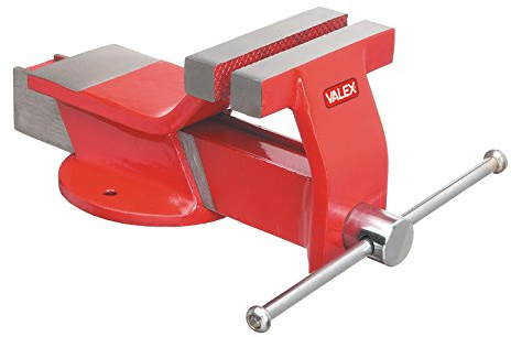 Valex Morsa da Banco Fissa in Acciaio, apertura 100 mm, ganasce 100 mm, profondità 60mm