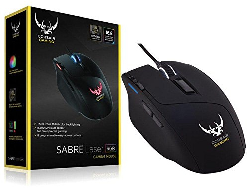 Corsair Gaming SABRE RGB 8200 DPI Laser Gaming Mouse (CH-9000090-NA)