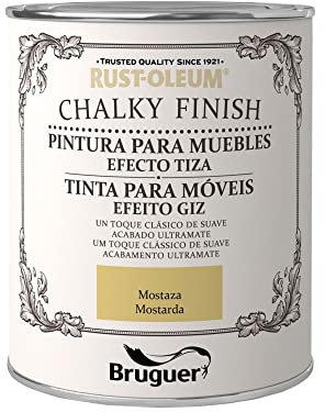 Rust-Oleum Bruguer Chalky Finish pintura para muebles Mostaza 750 ml (Paquete de 1)