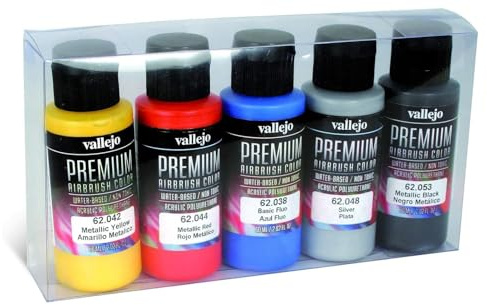 Vallejo 062103 - Set med 5 metalliska färger 60 ml