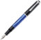 Pelikan Classic 205 Füllhalter, Blau-Marmoriert, M-Feder, Kolbenfüller mit Edelstahlfeder, im Geschenk-Etui