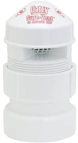 Oatey Sure-Vent 1-1/2 in.–2 in. 160 Branch, 24 Stack DFU Air Admittance Valve with White PVC Sch. 40 Adapter
