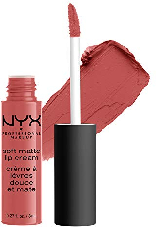 NYX Professional Makeup Pintalabios Soft Matte Lip Cream, Acabado cremoso mate, Color ultrapigmentado, Larga duración, Fórmula vegana, Tono: Zurich