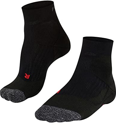 FALKE Men's TE2 Short M Sso Cotton Anti-Blister Tennis Socks 1 Pair, Black 3000, 11-12.5