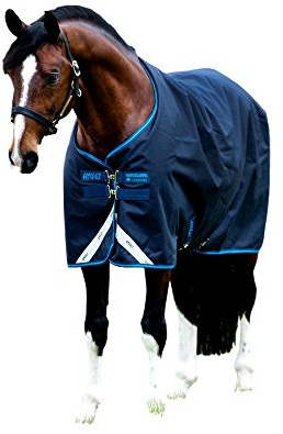 Horseware Amigo Bravo 12 Winter Blanket or Rain Cover 125 cm 100 g Filling Navy/Navy & Electric Blue