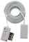 Zenitech - Rallonge Téléphonique Mâle Gigogne/Femelle 8 Plots - Câble 10m - Idéal pour Prise Murale - Compatible avec Appareils Standard - Blanc