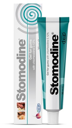ICF Stomodine® Cat & Dog Toothpaste Gel for Teeth & Gums Oral Hygiene Health Anti-Plaque & Fights Bad Breath Meat Flavoured - 30 ml