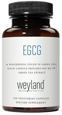EGCG Green Tea Extract, High Antioxidant, Heart Support & Brain Health, Green Tea Pills, 100 Vegetarian Capsules