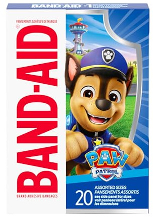 Band-Aid Brand Sterile Adhesive Individually Wrapped Bandages for Kids Featuring Nickelodeon Paw Patrol Characters, First Aid & Wound Care of Minor Cuts & Scrapes, Assorted Sizes 20 ct