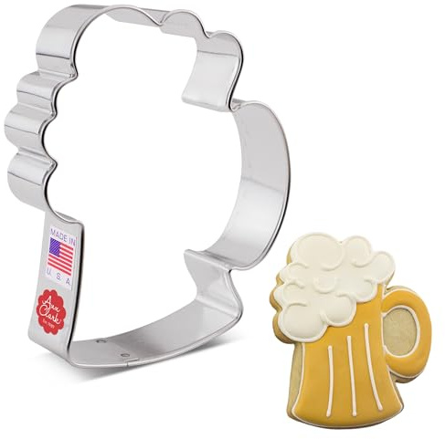 Ann Clark Beer Mug/Stein Cookie Cutter, Large 4-1/4” Made in USA