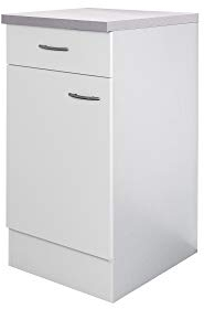 Flex-Well Küchenschrank UNNA - Unterschrank - 1-türig, 1 Schublade - Breite 40 cm - Weiß
