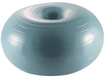 VBESTLIFE Fitness Donut, Übung Donut Yoga Ball Workout Training Stabilitätsball für Yoga Pilates Balance Training mit Aufblasbarer Pumpe (Grau)