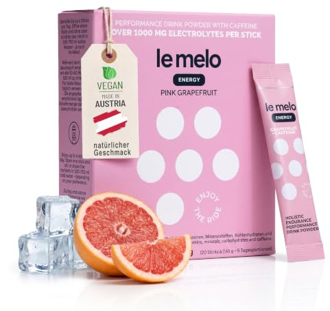 le melo Elektrolytgetränk Energy Pink Grapefruit 20er mit 80 mg Koffein