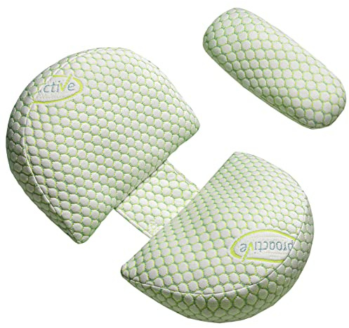 GKXLH Pregnancy Pillows for Sleeping with Removable Cover (Green, Small) | Detachable Adjustable Double Wedge Pregnancy Pillow Support for Back, Hips, Legs, Soft Maternity Pillow for Pregnant Women