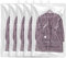 LOMUG Vakuumbeutel für Kleidung, 5 Stück Hängend Vakuumbeutel Kleidung mit Pumpe,Platz sparen Kleiderschrank-Organisator, Vacuum Bags für Saisonale Kleidung, Kleider, Anzüge, Mäntel, Jacken(110×70 CM)
